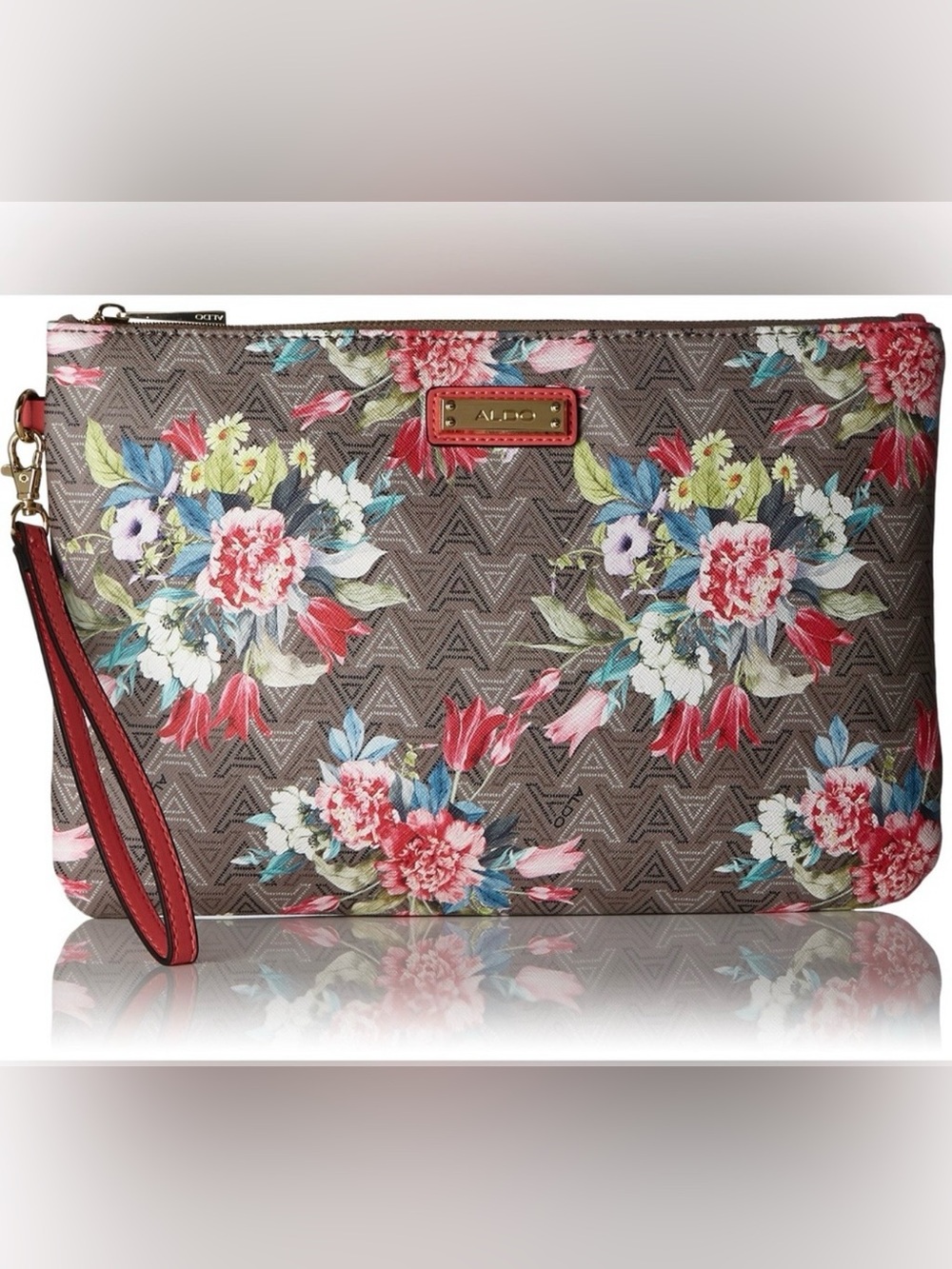 NWT ALDO Floral Clutch Women's Bag Purse Wristlet